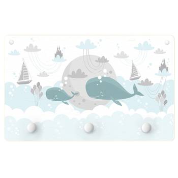 Kindergarderobe Wolken mit Wal