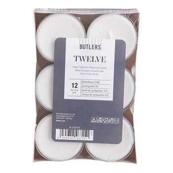 Bougies chauffe-plats TWELVE (lot de 12)