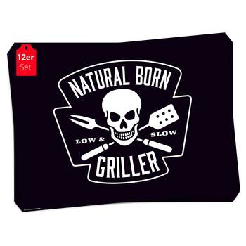 Tischset Natural Born Griller (12er-Set)