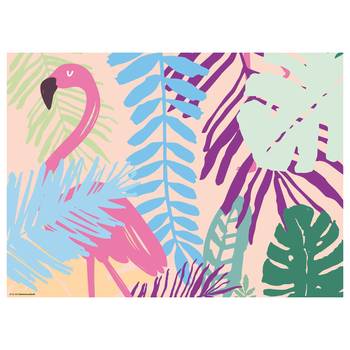 Tischset Flamingo mit Palmen (12er-Set)