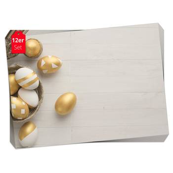 Placemats Gouden Paaseieren (set van 12)