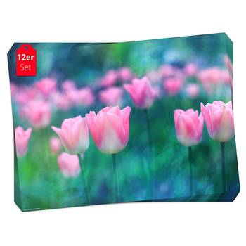 Tischset Rosa Tulpen (12er-Set)