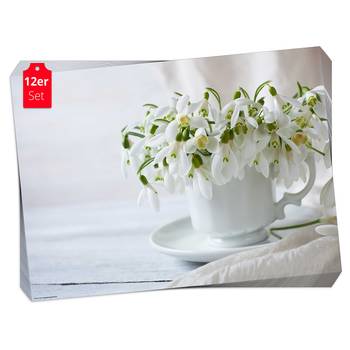 Placemats Sneeuwklokjes (set van 12)