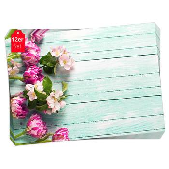 Placemats Rozen IV (set van 12)