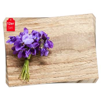 Placemats Lila Viooltjes (set van 12)