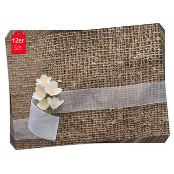 Placemats Witte Bloesem (set van 12)