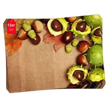 Placemats Kastanjes (set van 12)