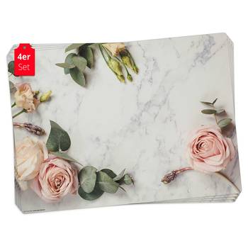 Placemats Rozen Marmer (set van 4)