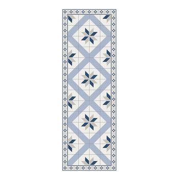 Tapis en vinyle carrelage Fleurs losange