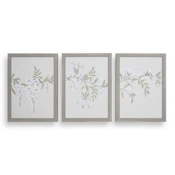 Set di 3 quadri Parterre