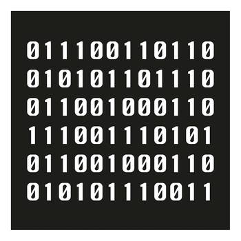 Impression sur toile Typo Naughty Binary