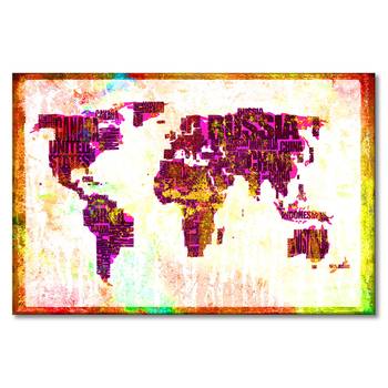 Leinwandbild Weltkarte Länder
