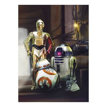 Papier peint Star Wars R2D2, C3PO et BB8