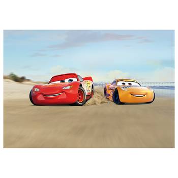Fotobehang Cars Beach Race