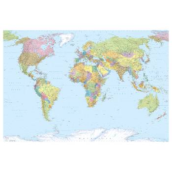 Vliesbehang World Map