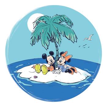 Sticker mural Mickey and Minnie Island