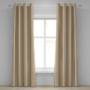 Gordijn met ringen Retro Stripes 2 stuk