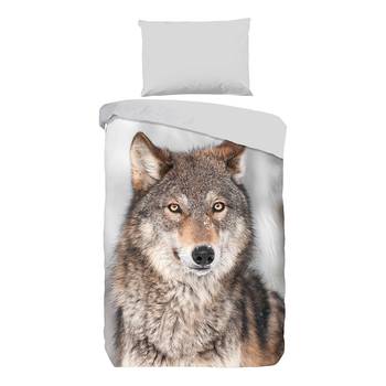 Biber-Bettwäsche Wolf