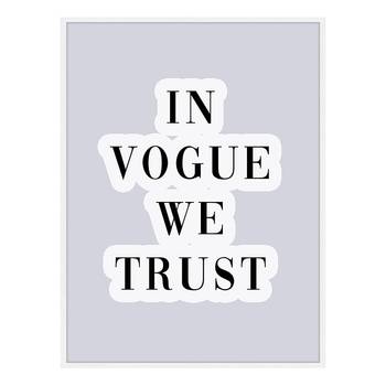Tableau déco In Vogue We Trust