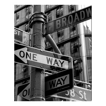 Quadro Crowded Street Sign Manhattan