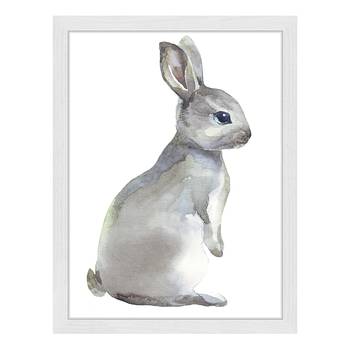 Bild Watercolor Grey Rabbit