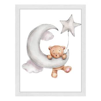 Tableau déco Cute Bear Upon The Moon