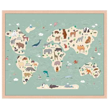 Tableau déco Animals World Map