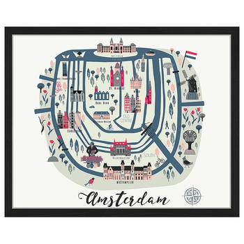 Quadro Amsterdam Cute Map