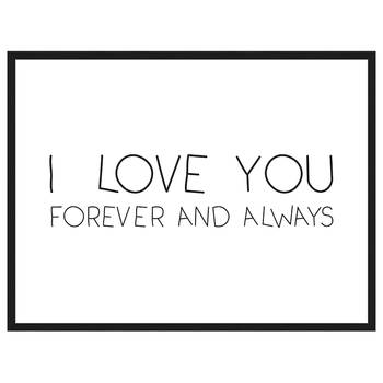 Tableau Déco I Love You Forever Always