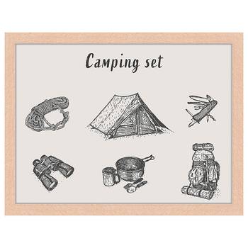 Tableau déco Camping Set