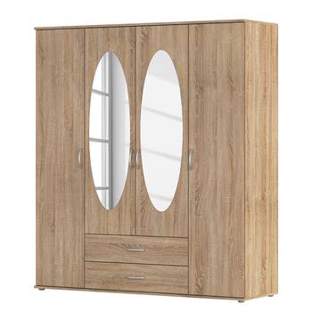 Drehtürenschrank Twin mit Spiegel oval