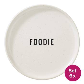 Teller FOOD TALK Foodie 6er-Set