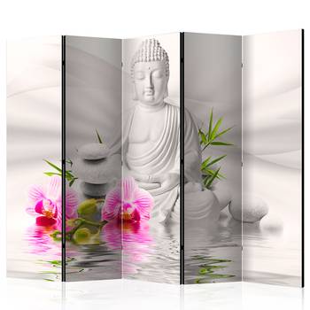 Paravent Buddha and Orchids 1-seitig