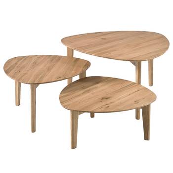 Massiver Couchtisch Meoloa 3er-Set