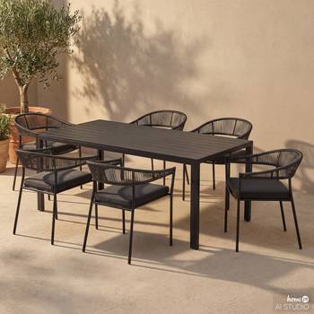 Gartenessgruppe Arjan 7-teilig