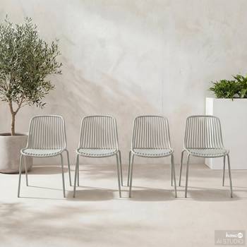 Chaises de jardin Silivi - Lot de 4