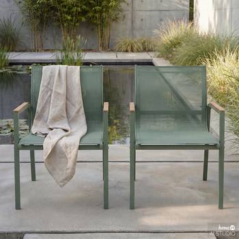 Lot de 2 chaises de jardin Alora