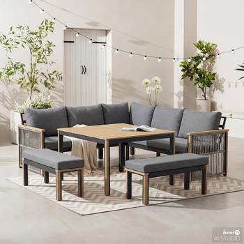 Dining-Loungeset Orli 6-teilig
