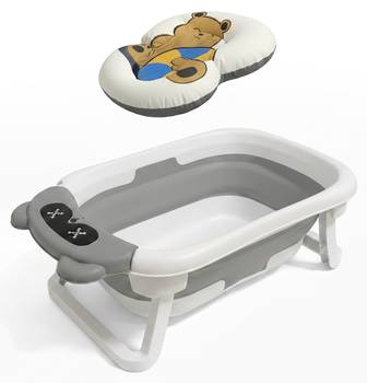 Faltbare Babybadewanne mit Kissen