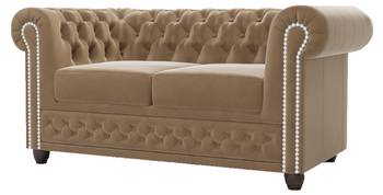 Sofa Karl, 2 sitzer, Chesterfield