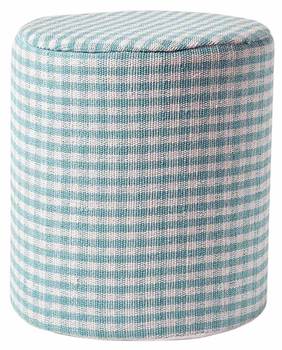 Designer Hocker Ottoman rund Gingham