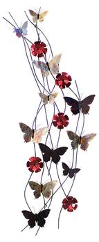 Wanddeko Metall Schmetterlingsband