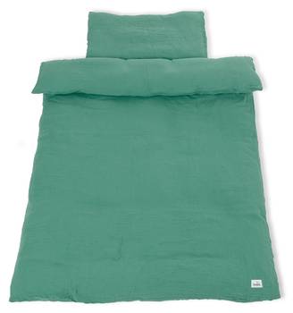 Musselin-Bettwäsche Kinderbetten, grün