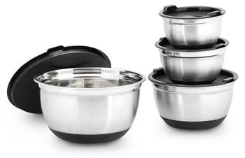Lot de 3 bols en acier inoxydable