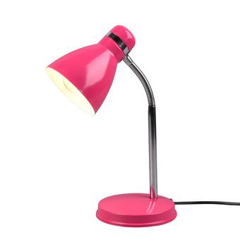 Schreibtischlampe Nachttisch Chrom Pink