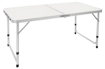 Table de camping 120 cm blanc/crème