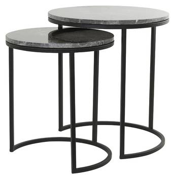 Set de 2 tables d'appoint ALFIO