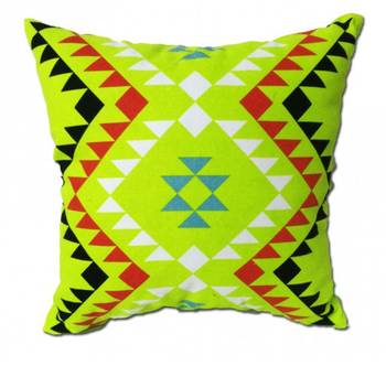 Coussin motif tribal vert 45*45