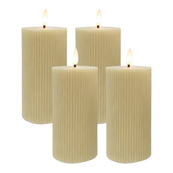 Lot 4 bougies LED 18 cm