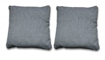 Lot de 2 Coussins 40x40 cm tissu gris